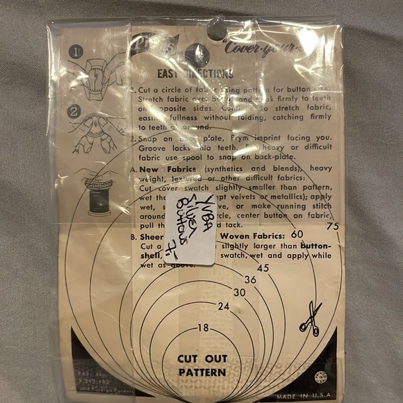 Prims Vintage Cover your own Buttons - Picture 2 of 2